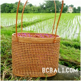 hand woven net straw grass ethnic handbag bali handmade